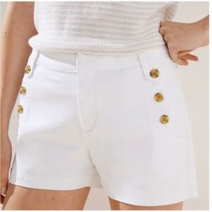 NWT LOFT Denim Sailor Shorts in white.  Brand new